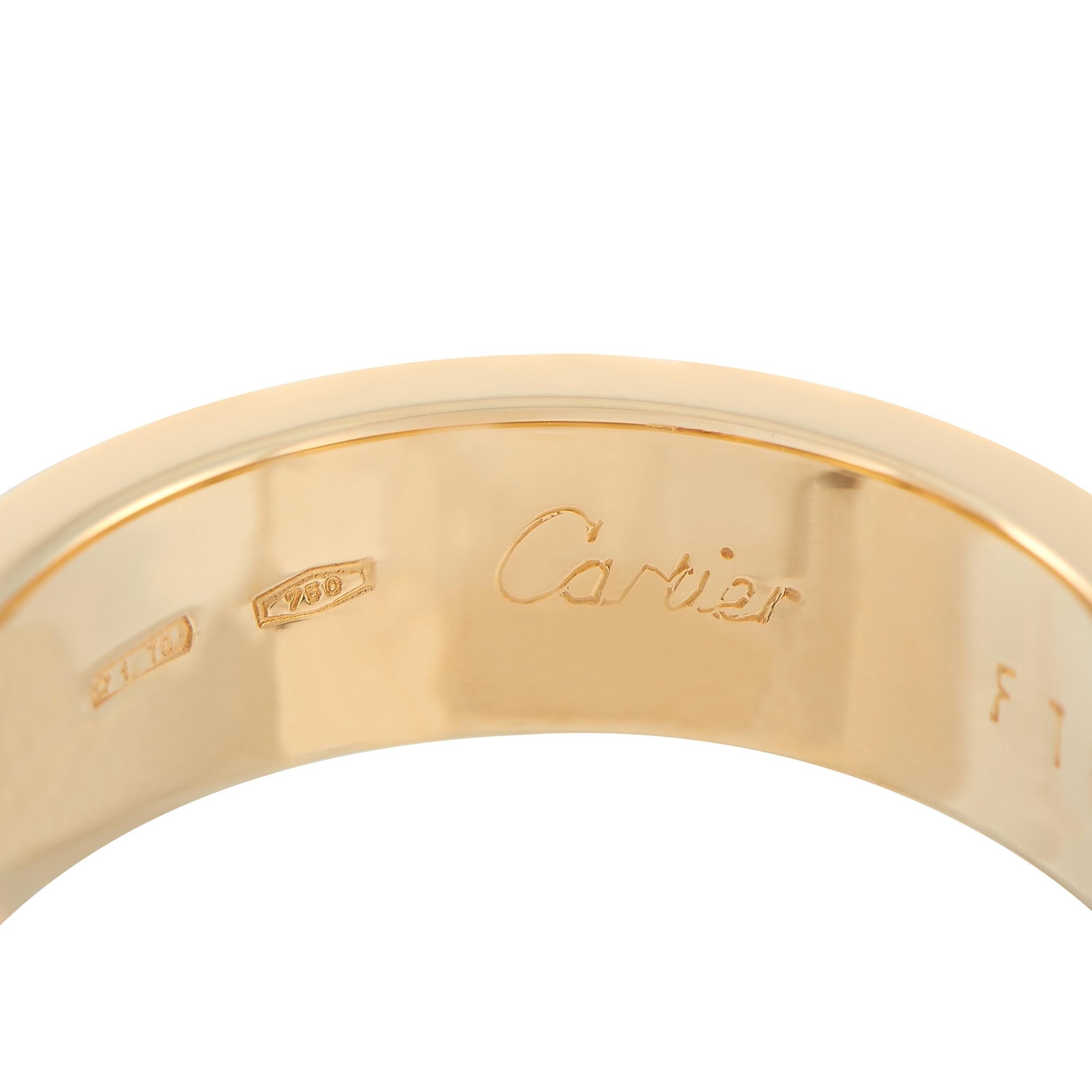Cartier Love 18 Karat Yellow Gold Band Ring 1