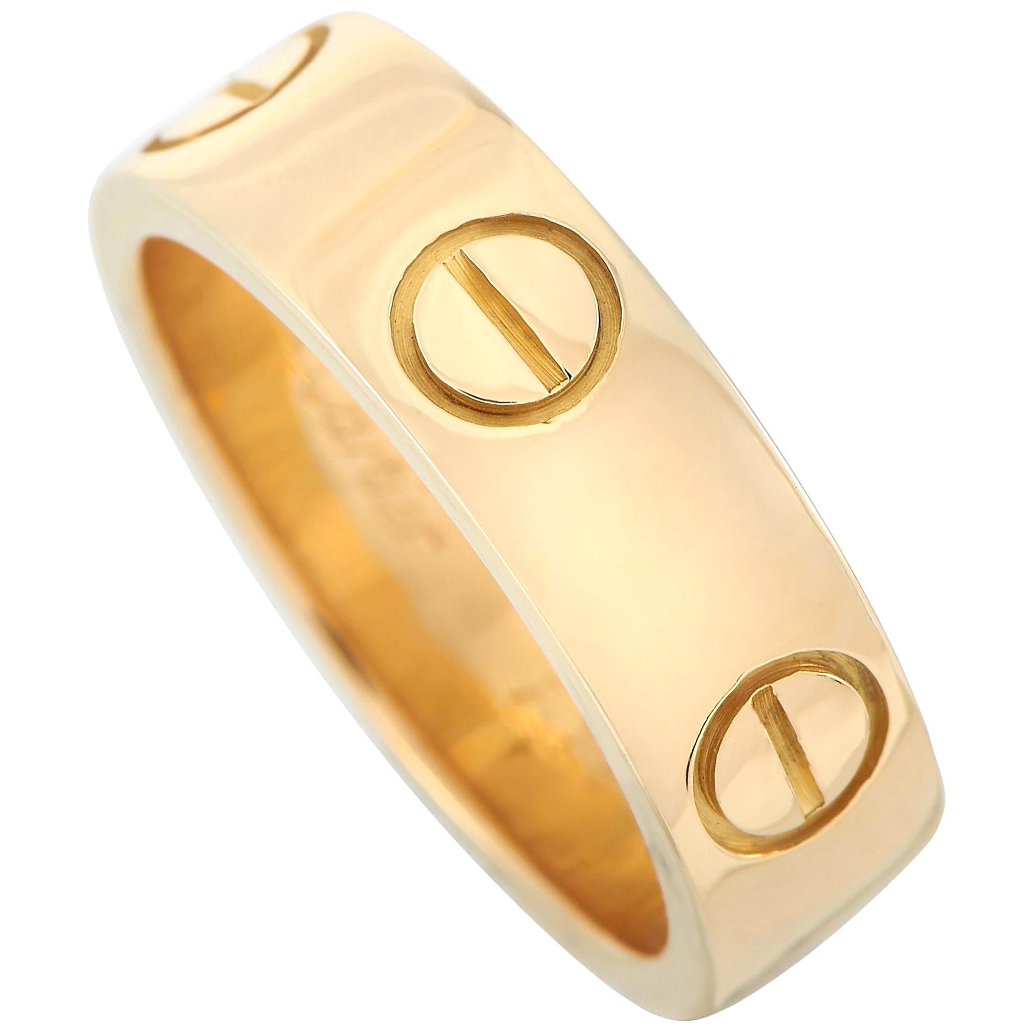 Cartier Love 18 Karat Yellow Gold Band Ring
