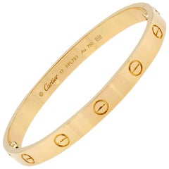 Cartier Love 18 Karat Yellow Gold Bracelet