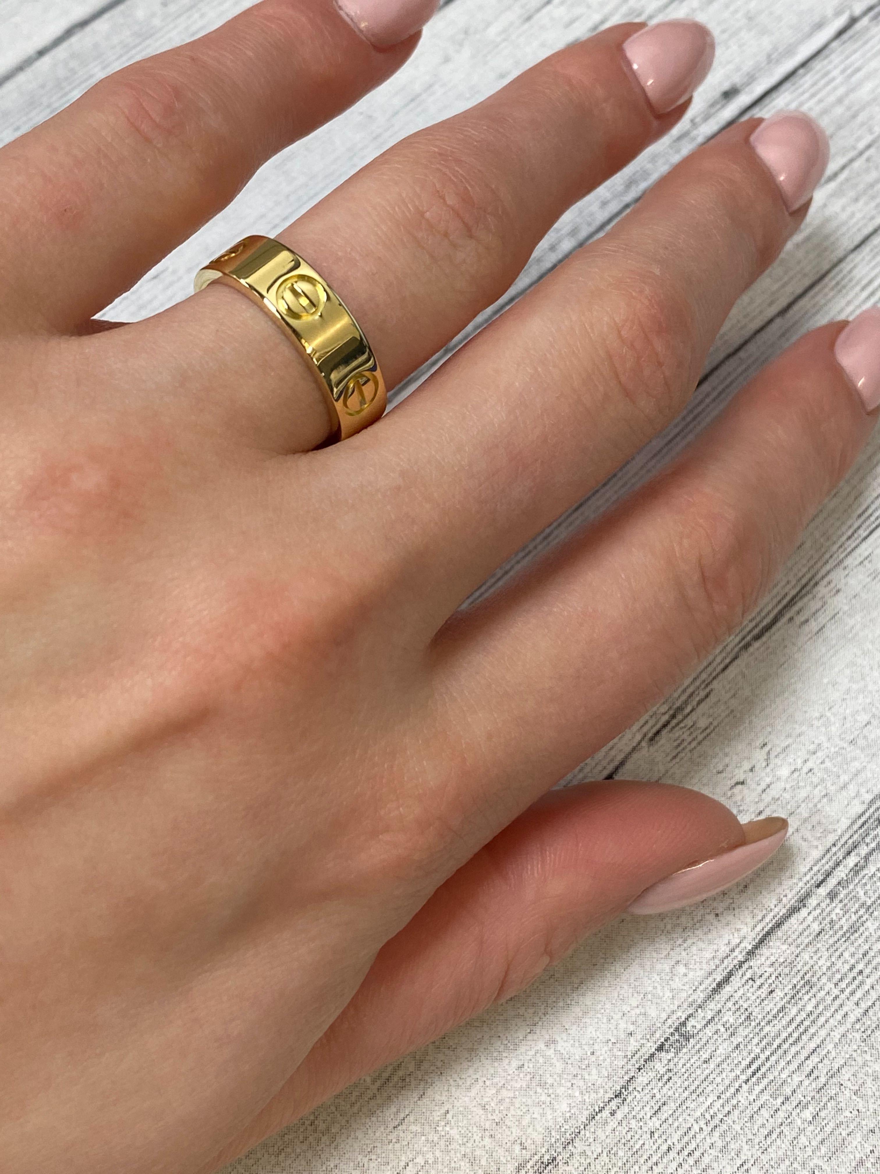 Modern Cartier Love 18 Karat Yellow Gold Ring