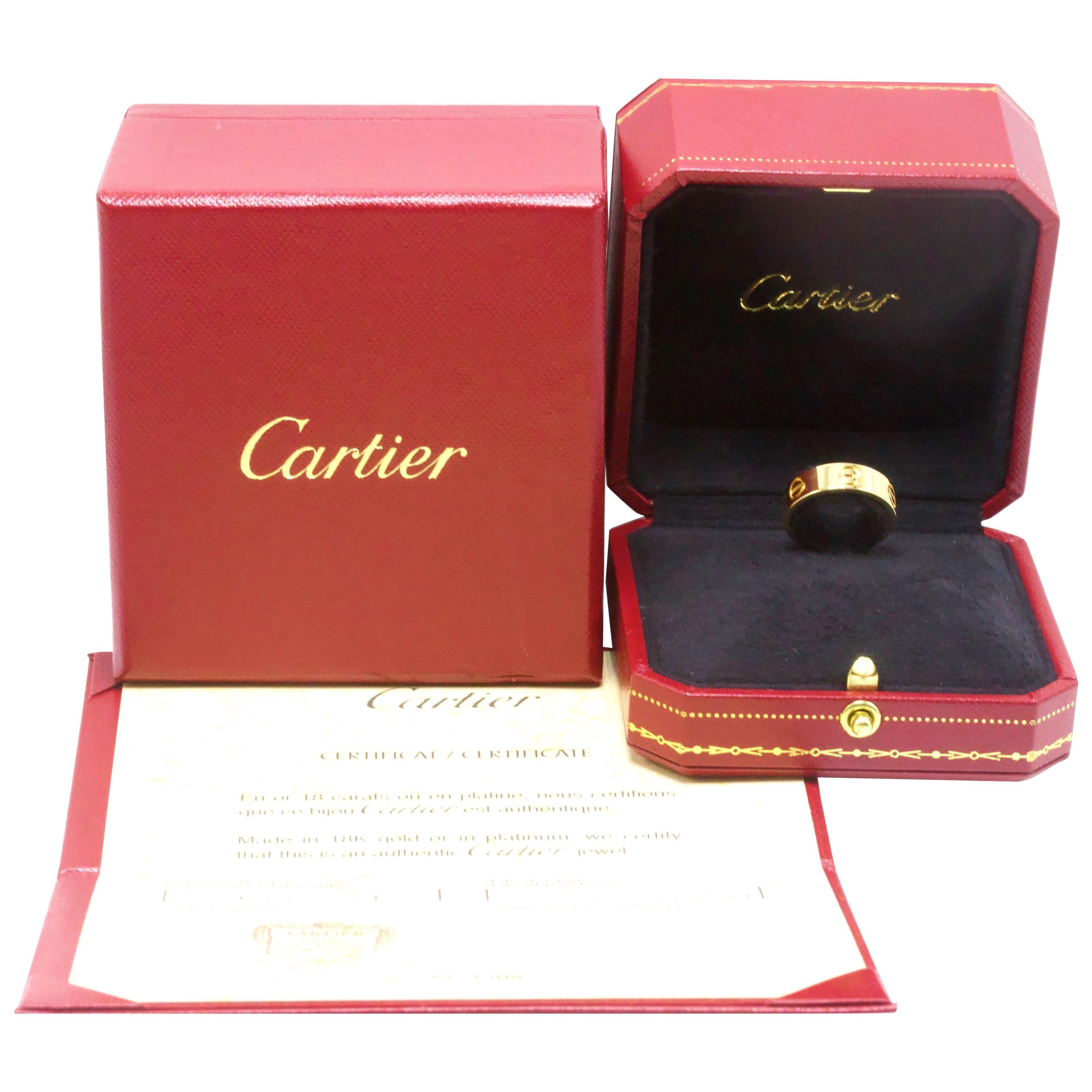Cartier Love 18 Karat Yellow Gold Ring Full Set Coa Box Receipt at 1stDibs  | cartier ring box, cartier receipt, cartier online receipt