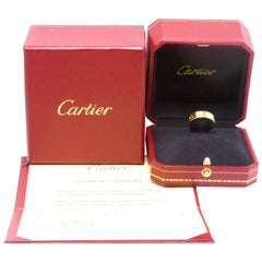 Cartier Love 18 Karat Yellow Gold Ring Full Set Coa Box Receipt
