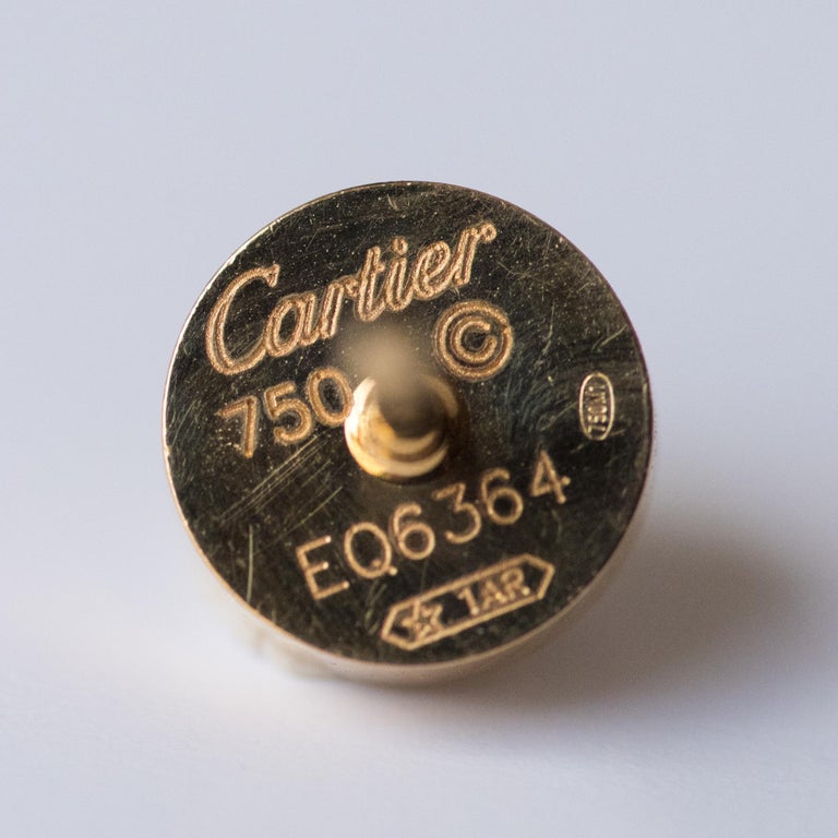 Cartier Love 18 Karat Yellow Gold Stud Earrings at 1stDibs cartier