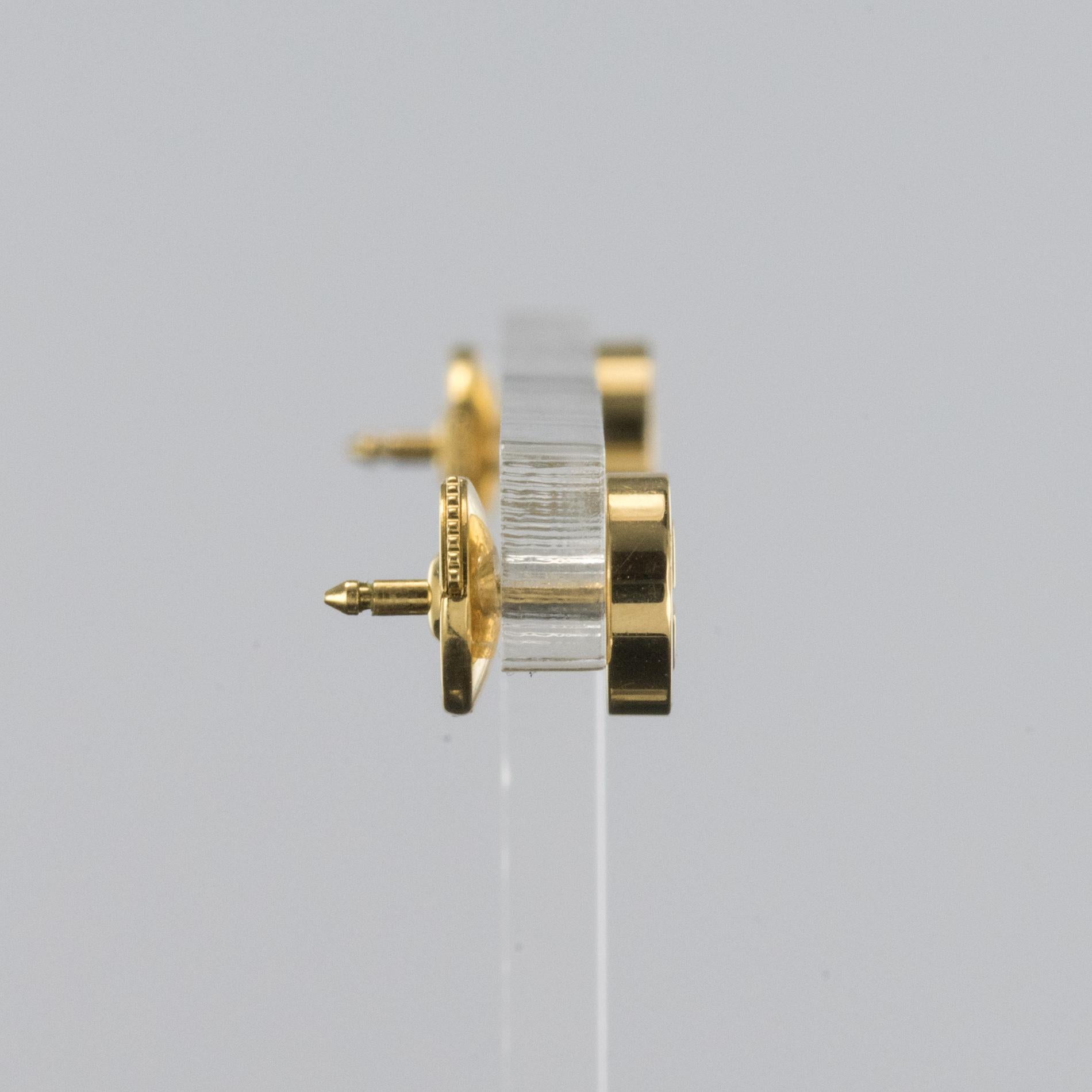 Modern Cartier Love 18 Karat Yellow Gold Stud Earrings