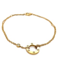Cartier Love 18 Karat Yellow Gold Two Diamond Bracelet