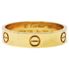 Cartier Love 18 Karat Yellow Gold Unisex Band Ring