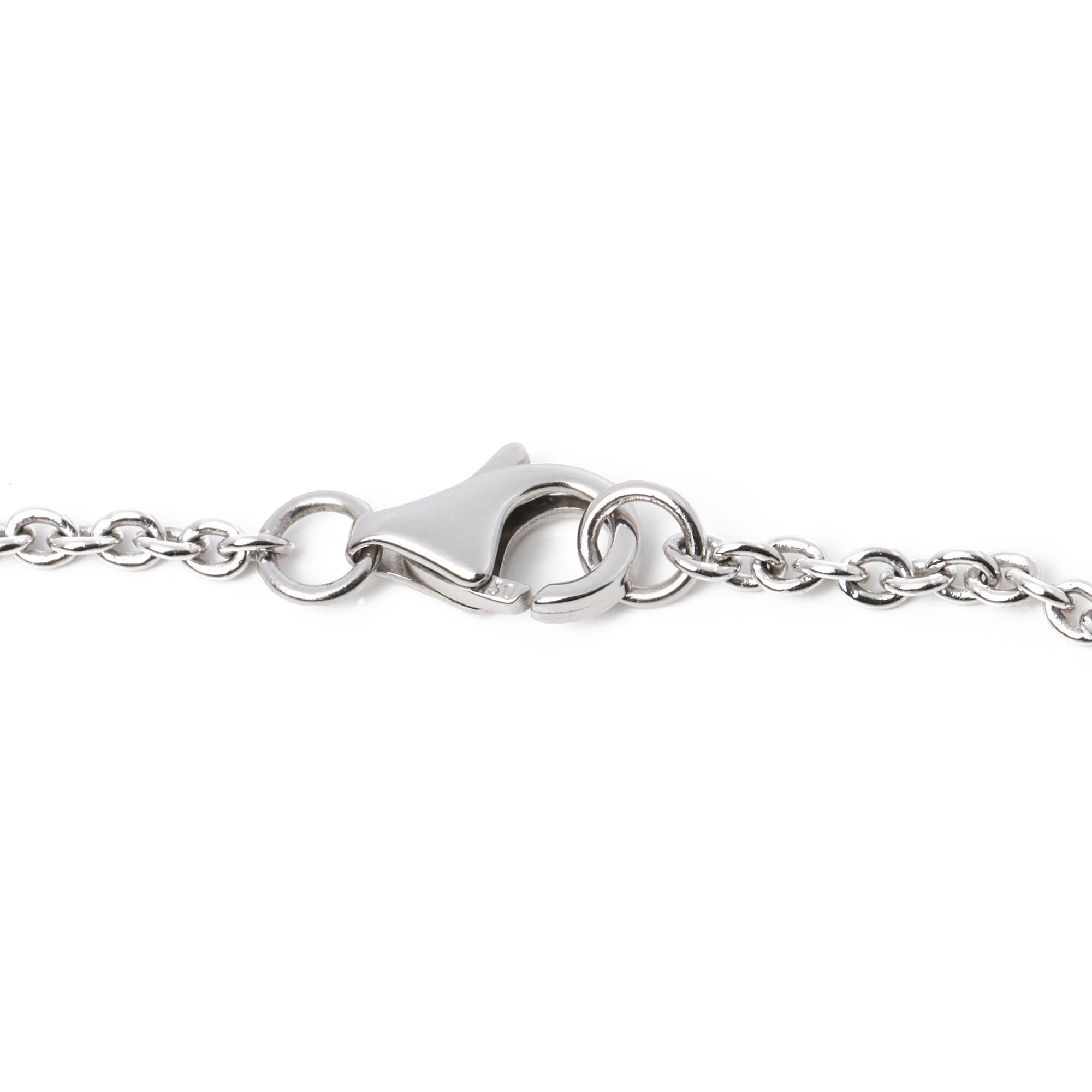 This bracelet by Cartier is from their Love collection and features two interlinking pendants with their iconic screw detailing, set in 18k white gold. Accompanied by a Cartier box. Our Xupes reference is J561 should you need to quote this. 