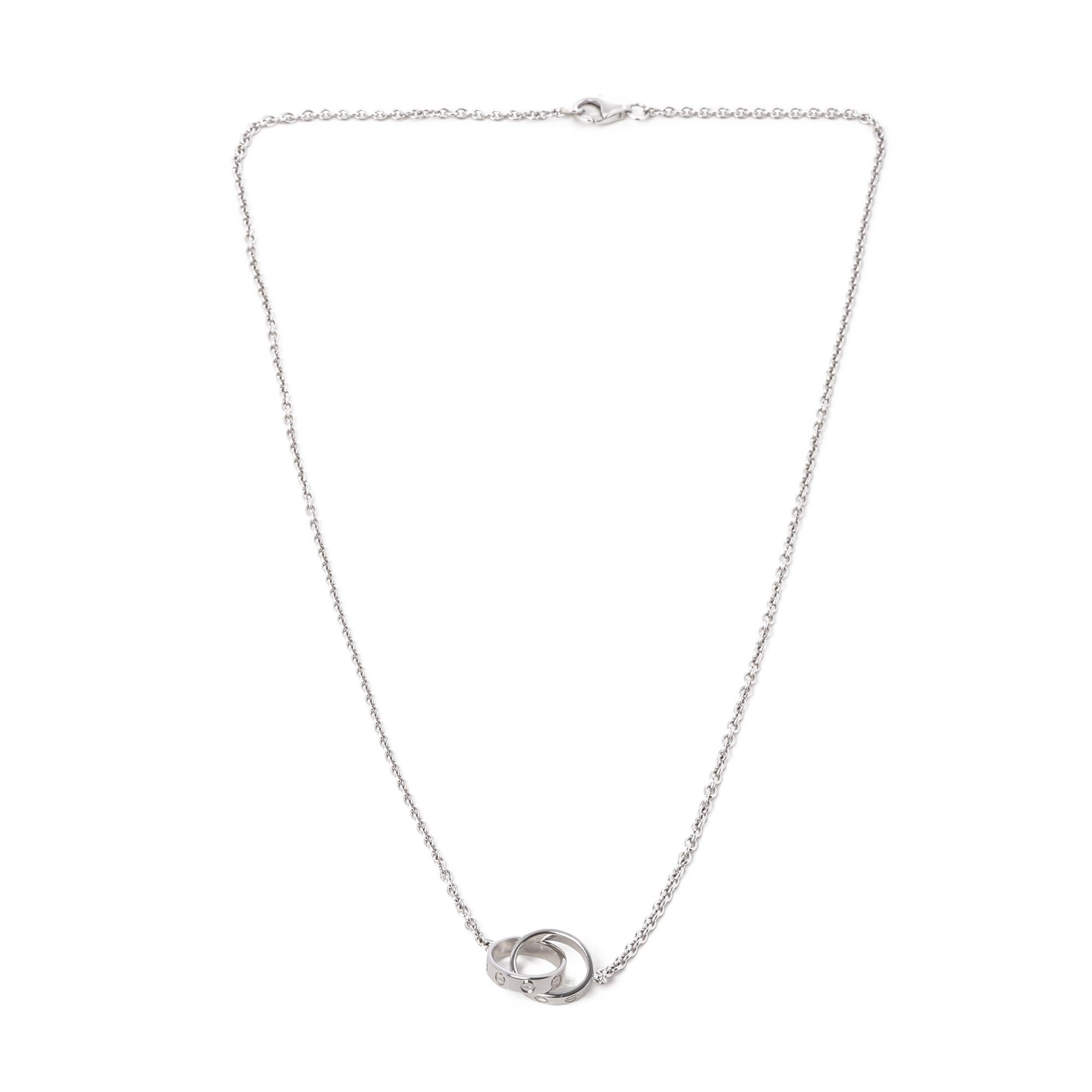 Contemporary Cartier Love 18ct White Gold Necklace