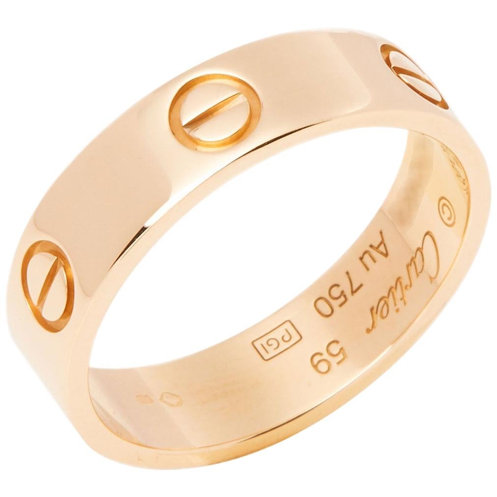 Cartier Love 18 Carat Yellow Gold Band Ring