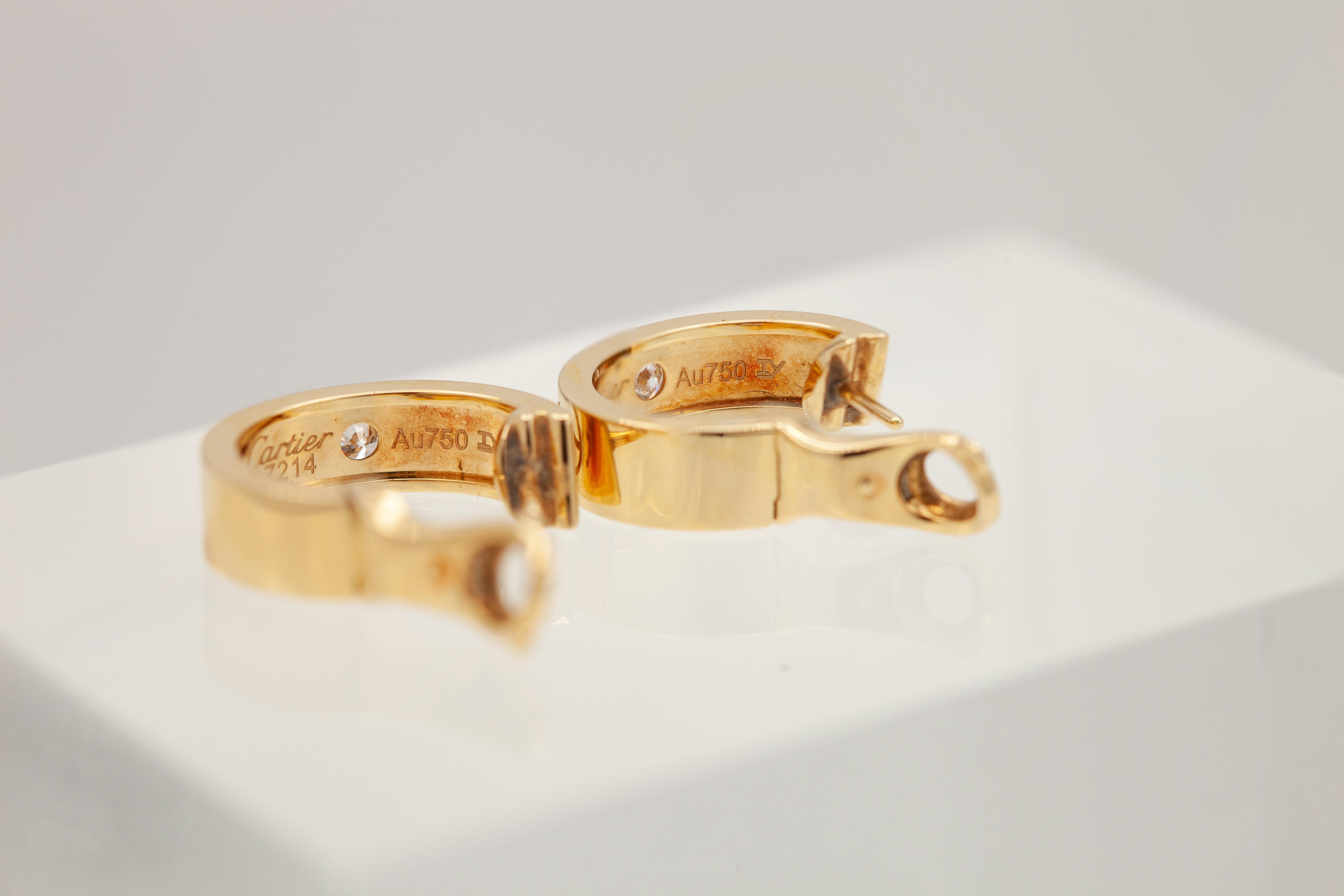 Boucles d'oreilles Love en or 18 carats et diamants de Cartier Unisexe en vente
