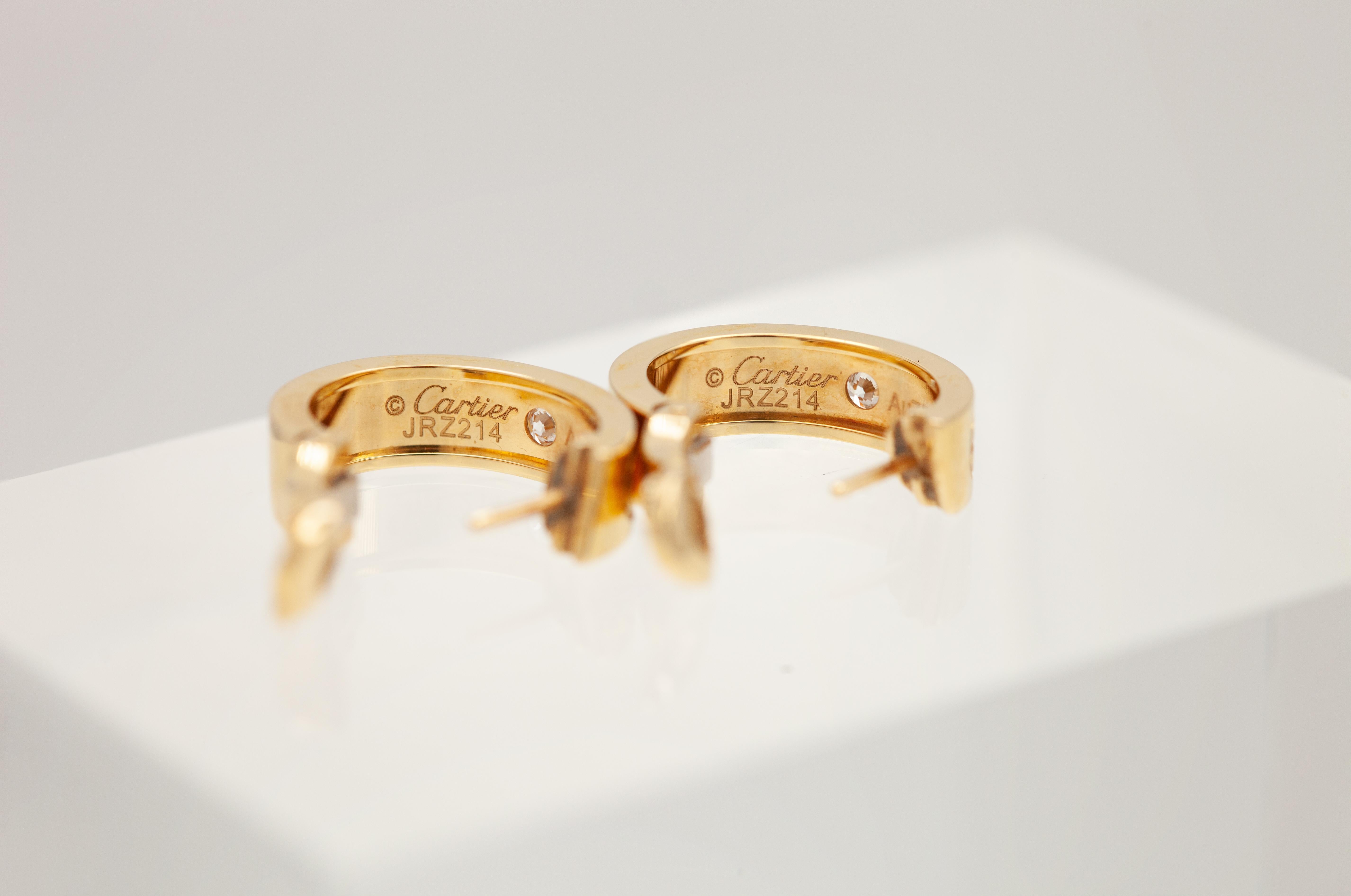 Boucles d'oreilles Love en or 18 carats et diamants de Cartier en vente 1