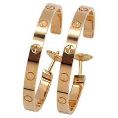 Cartier Love 18K Gold Large Hoop Earrings