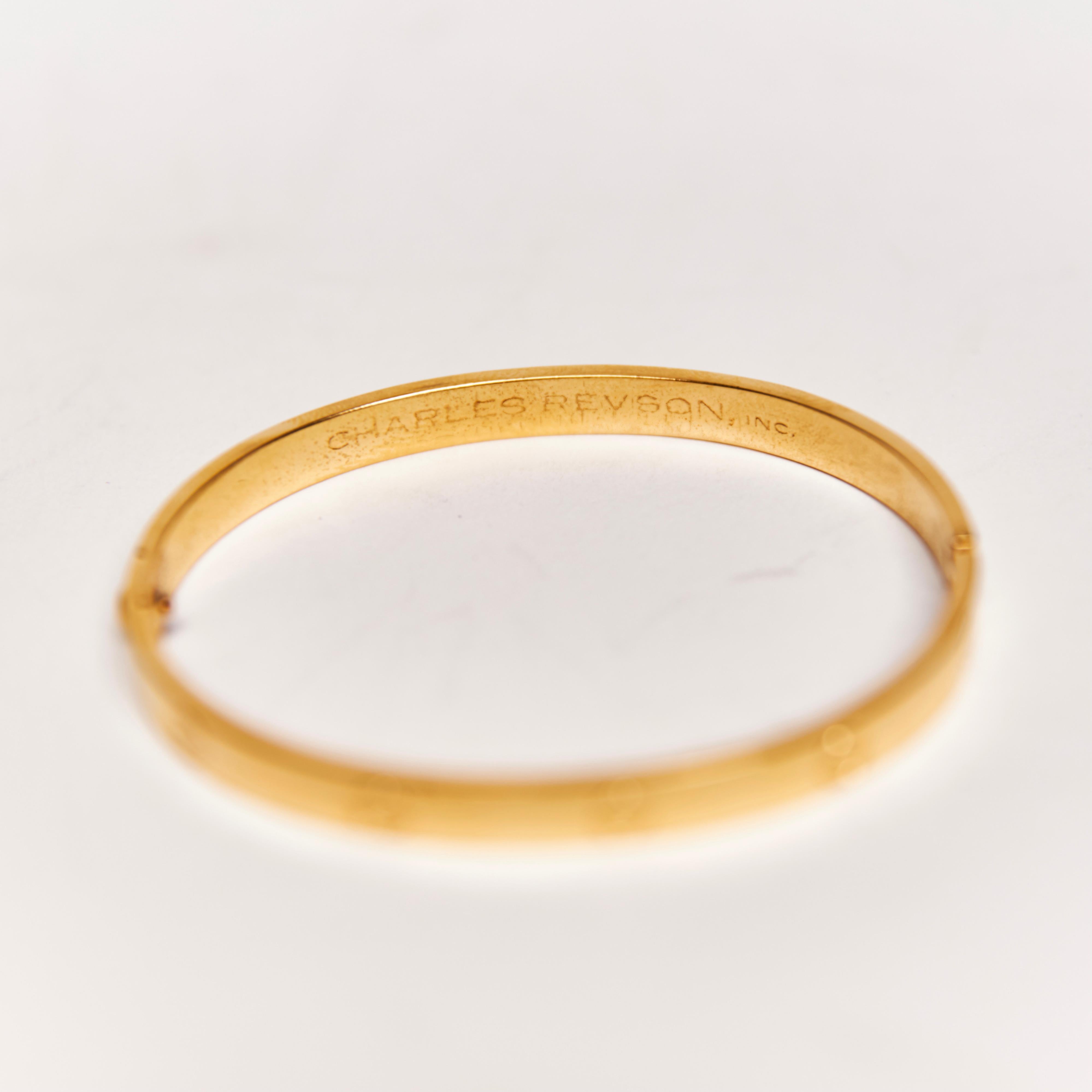 charles revson 1970 aldo cipullo love bracelet gold electroplate