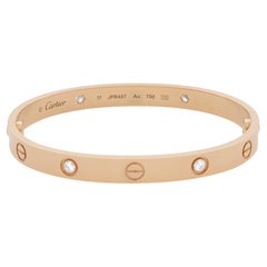 Cartier Love 18K Rose Gold 4 Diamanten Armband