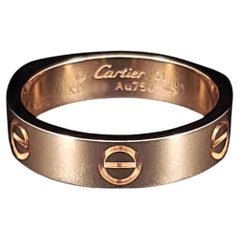 Cartier Love 18k Rose Gold Band Ring 61