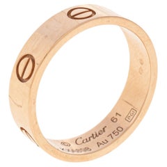 Cartier Love 18K Rose Gold Band Ring 61