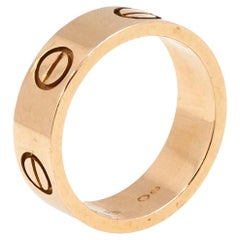 Cartier Love 18K Rose Gold Band Ring Size 48