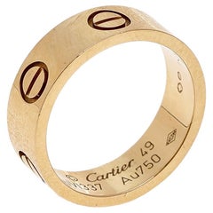 Cartier Love 18k Rose Gold Band Ring Size 52