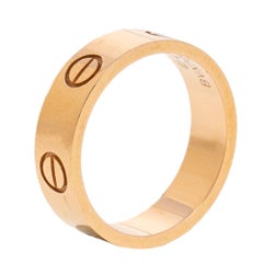 Cartier Love 18K Rose Gold Band Ring Size 53