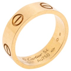 Cartier Love 18k Rose Gold Band Ring Size 54