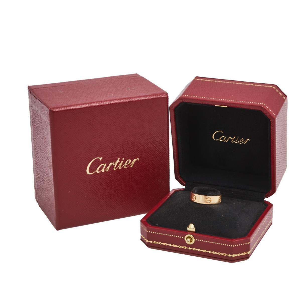 Cartier Love, bague en or rose 18 carats, taille 56 3
