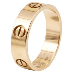 Cartier Love 18k Rose Gold Band Ring Size 59