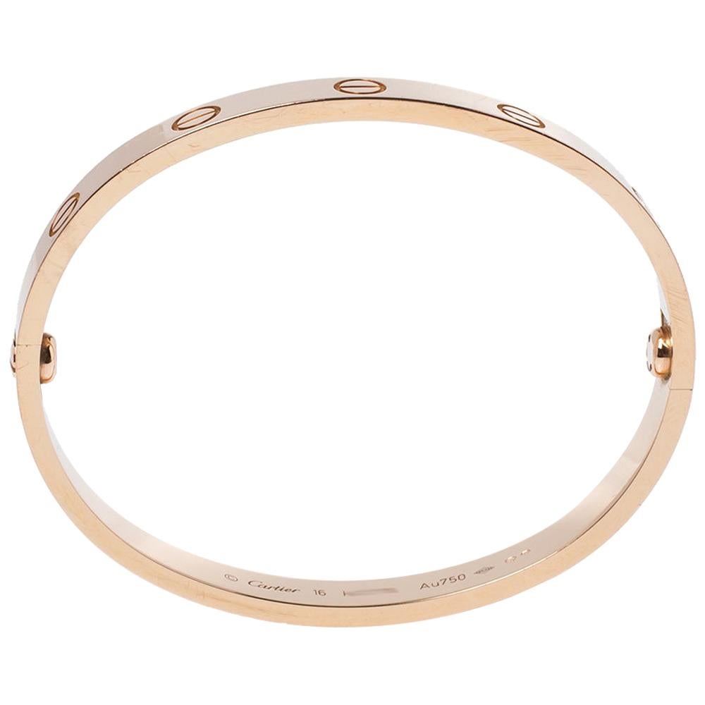 Cartier LOVE 18K Rose Gold Bracelet 16