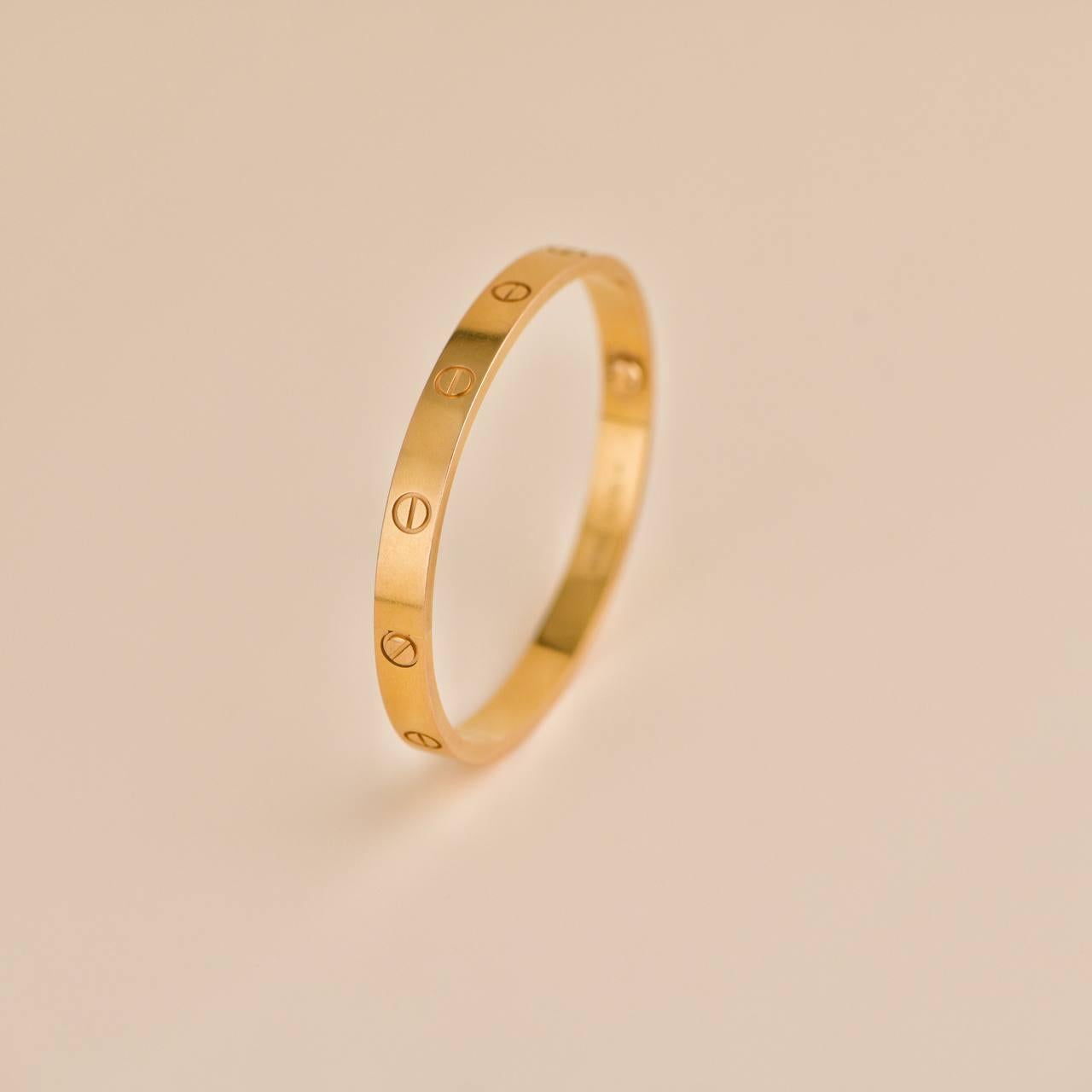 Cartier Love 18k Rose Gold Bracelet Size 18 1