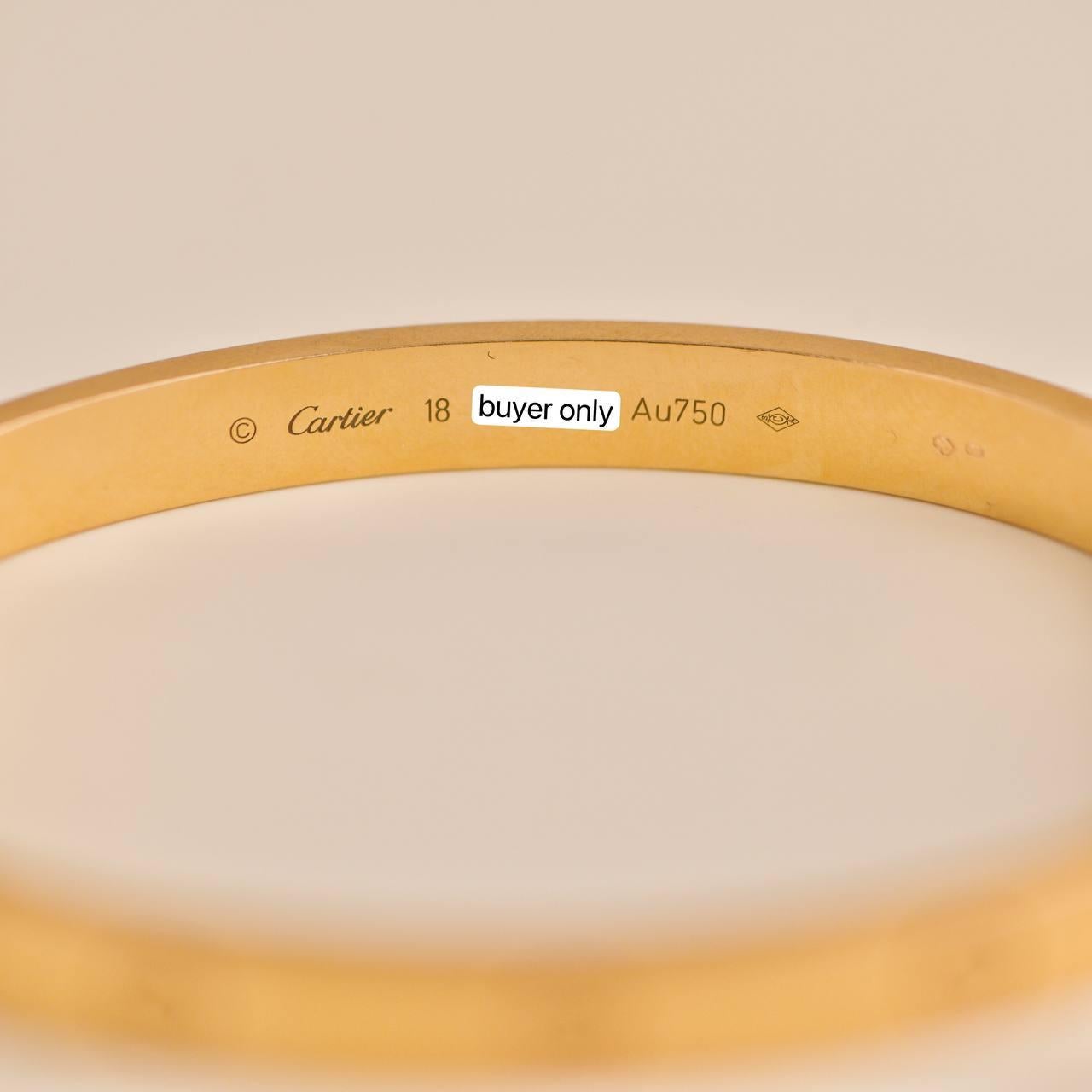 Cartier Love 18k Rose Gold Bracelet Size 18 3