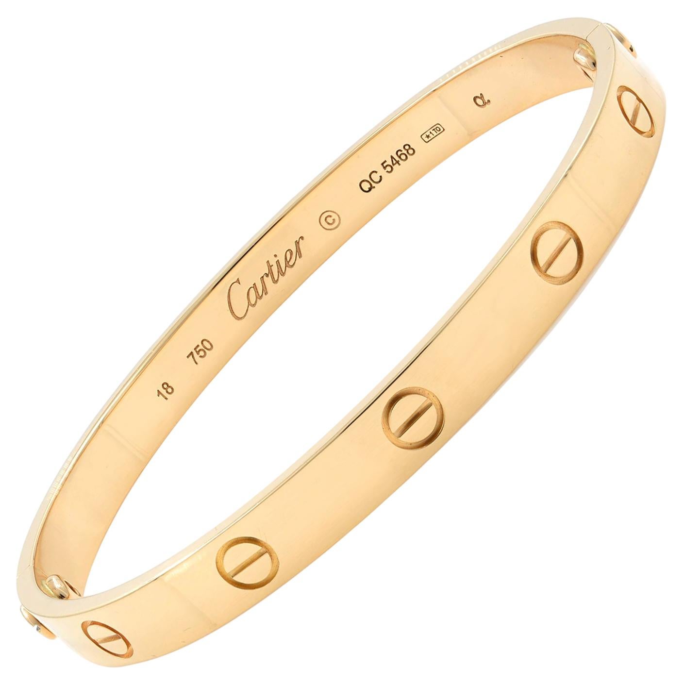 Cartier Love 18 Karat Rose Gold Bracelet