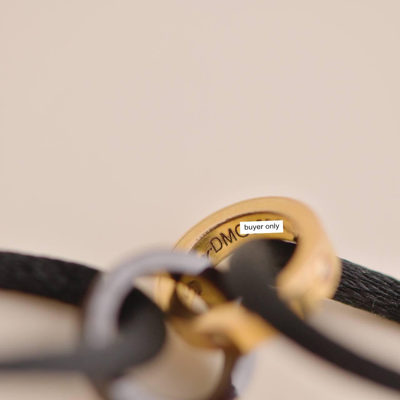 Cartier Love 18K Rose Gold Ceramic 4 Diamonds Black Silk Cord Bracelet In Excellent Condition In Banbury, GB