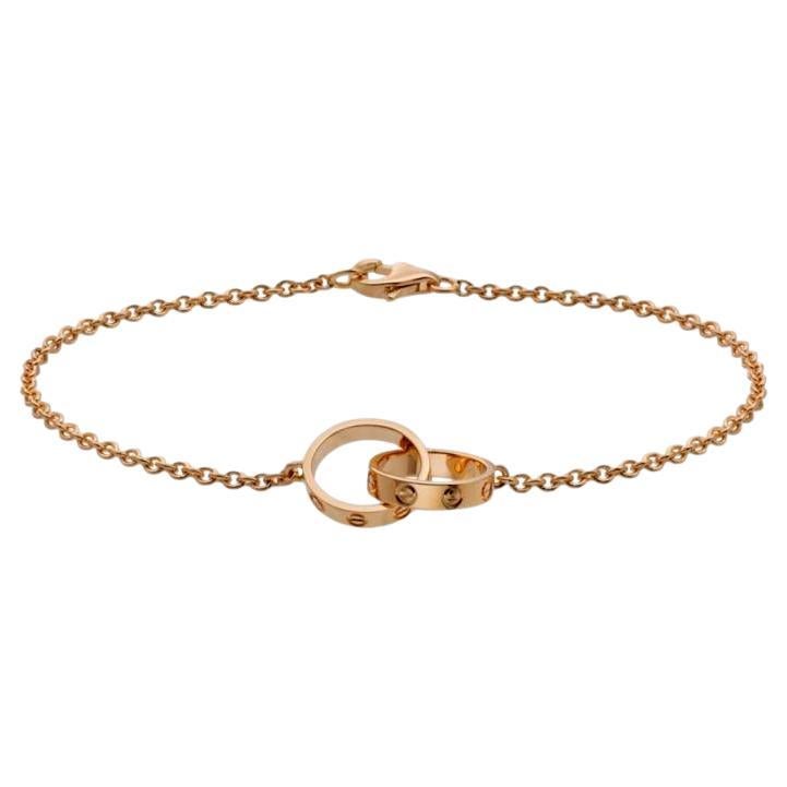 Bracelet de chaîne en or rose 18k Cartier Love