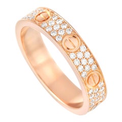 Cartier LOVE 18K Rose Gold Diamond Ring