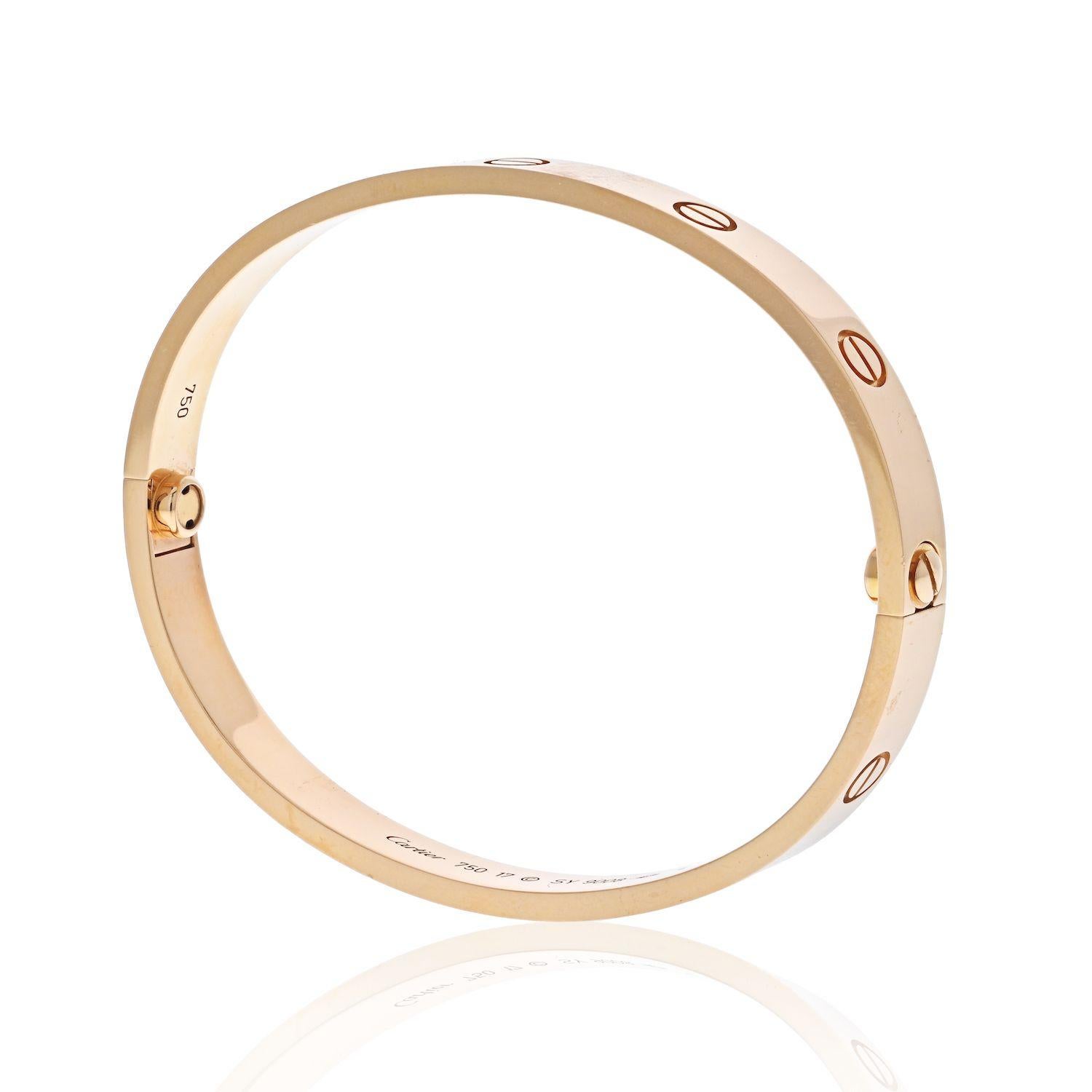 Modern Cartier Love 18K Rose Gold Love Bracelet