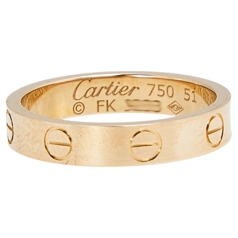 Cartier Love Band in 18K Rose Gold For Sale at 1stDibs