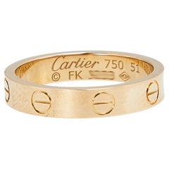 Cartier Love 18K Rose Gold Narrow Wedding Band Ring 51