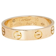 Cartier Love 18K Rose Gold Narrow Wedding Band Ring Size 50
