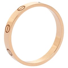 Cartier Love 18K Rose Gold Narrow Wedding Band Ring Size 63