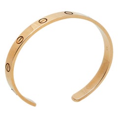 Cartier Love 18K Rose Gold Open Cuff Bracelet 19