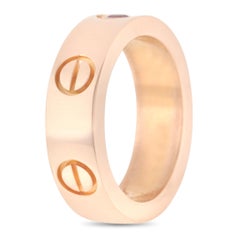 Cartier Love 18k Rose Gold Pink Sapphire Ring