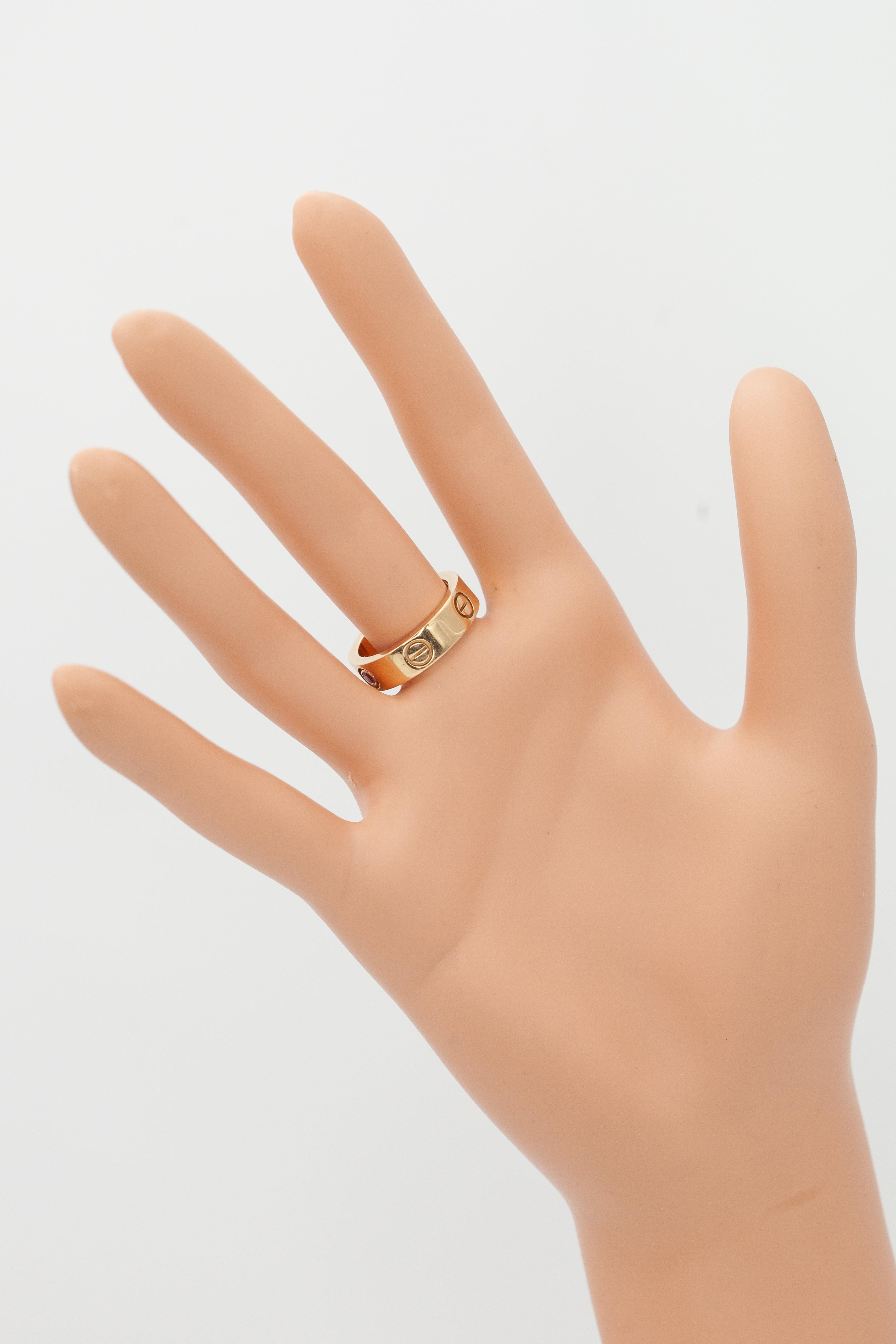 da uomo o donna Anello Cartier Love in oro rosa 18 carati con zaffiro rosa in vendita