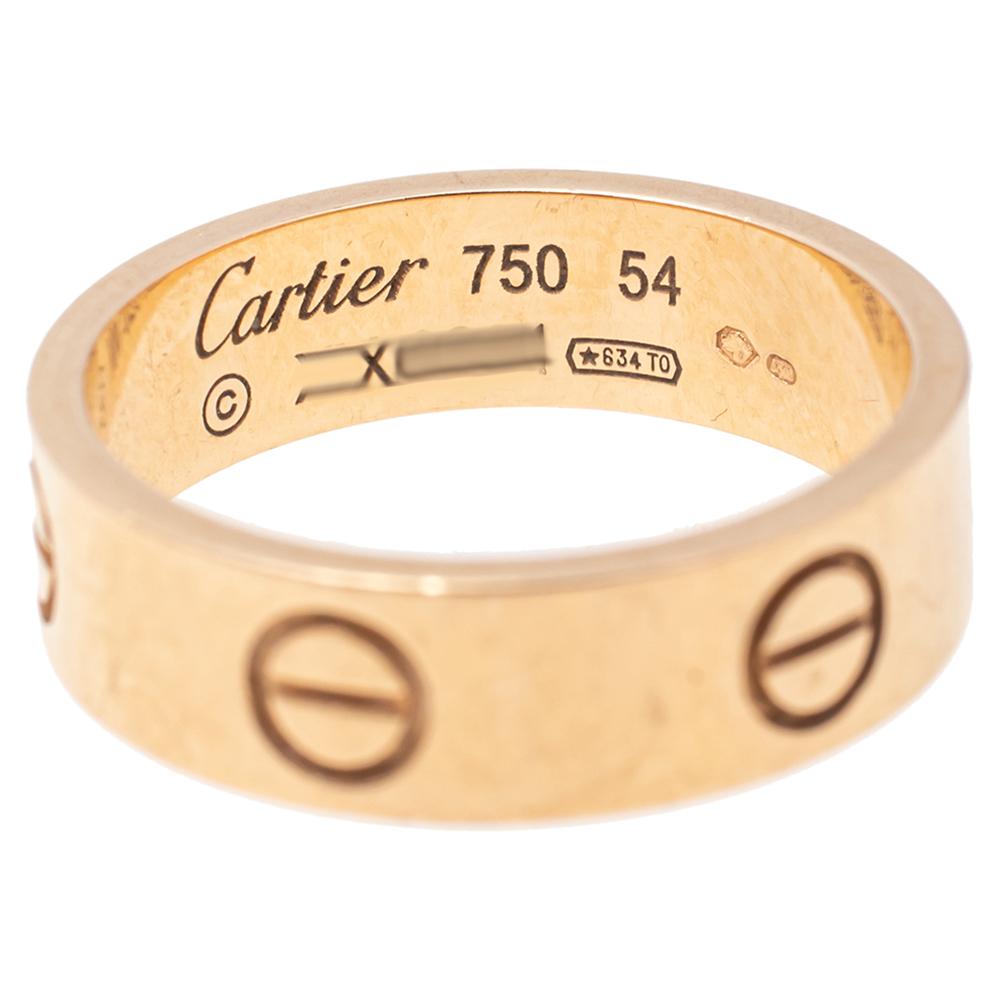 Cartier Love 18K Rose Gold Ring 54