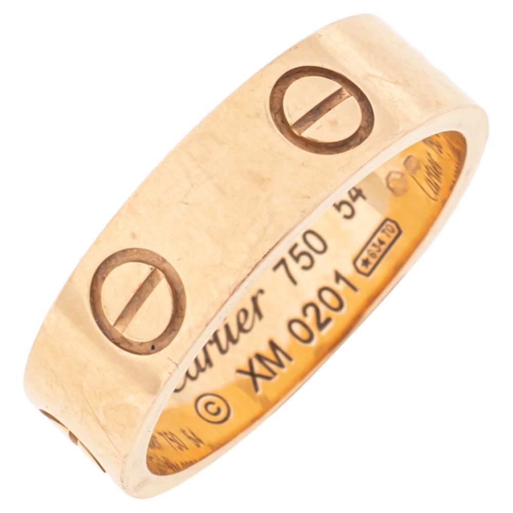 Contemporary Cartier Love 18K Rose Gold Ring 54