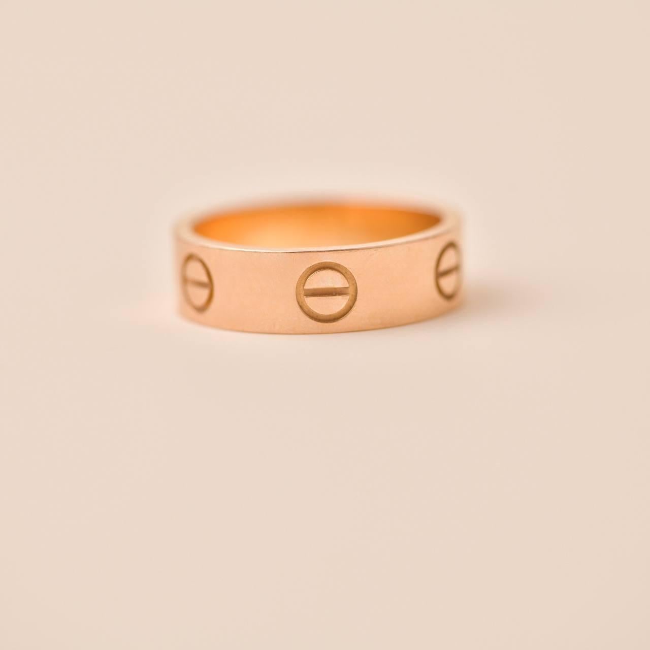 Cartier Love 18 Karat Roségold Ring Größe 52 2