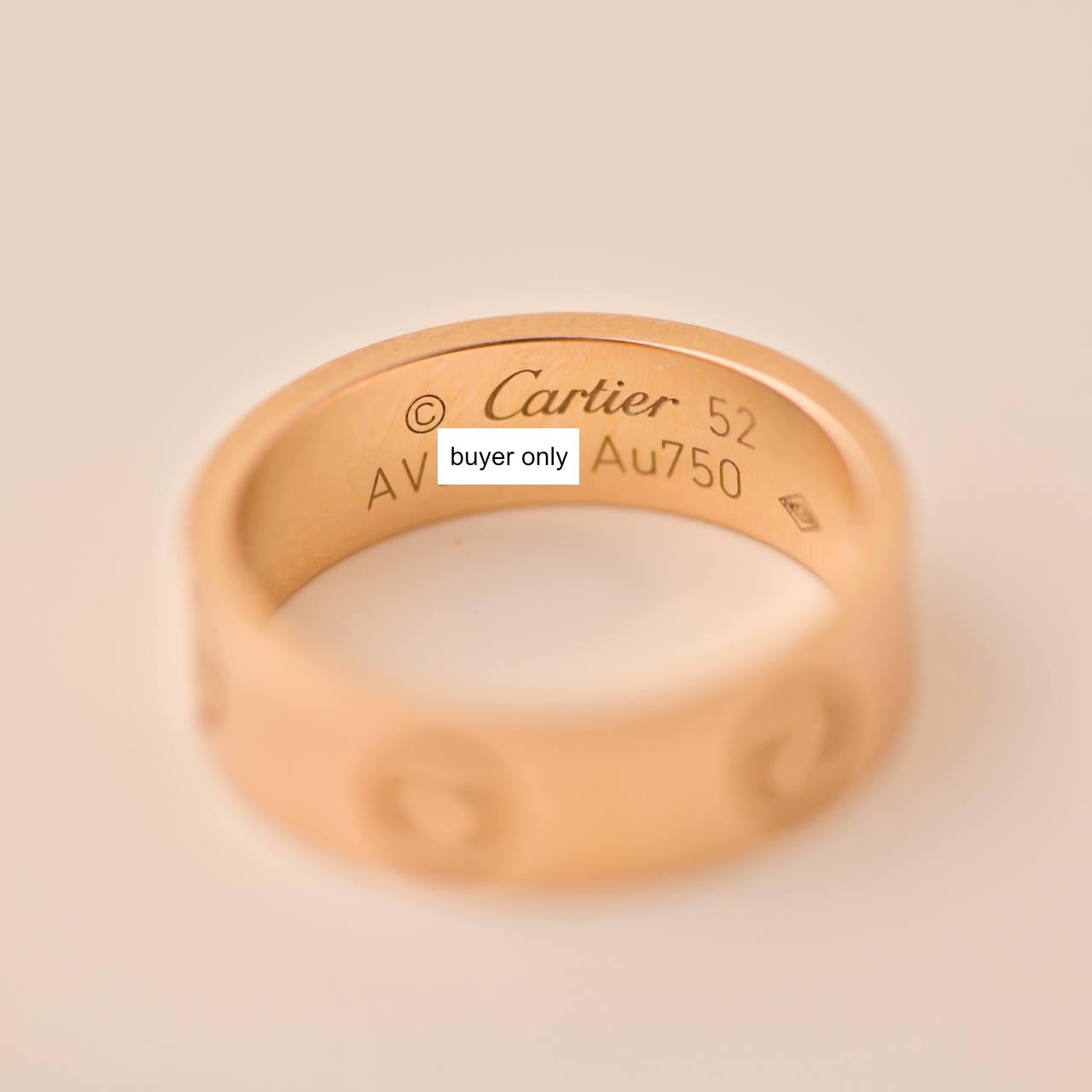 Cartier Love 18 Karat Roségold Ring Größe 52 3