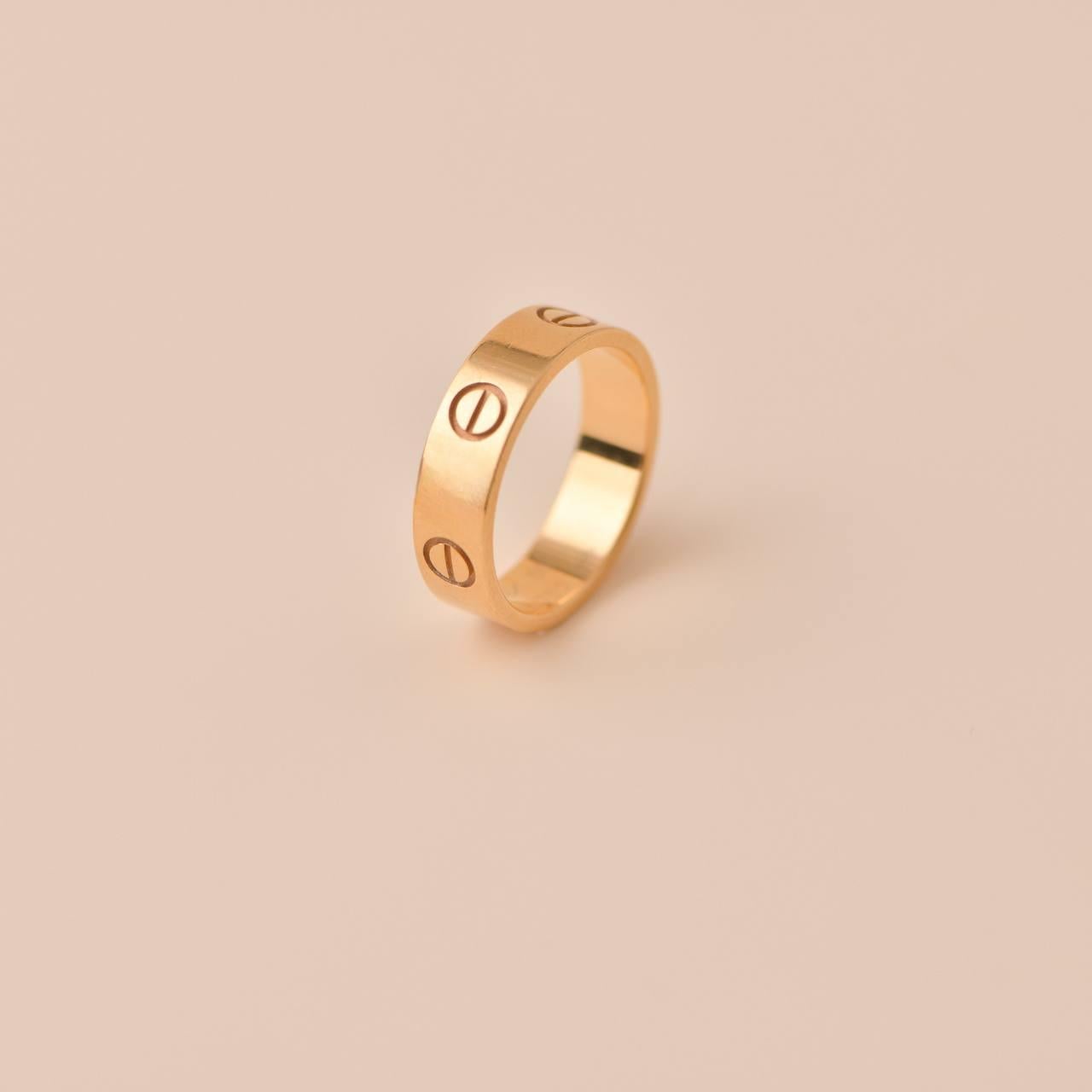 Anillo Cartier Love Oro Rosa 18K Talla 55 en venta 1
