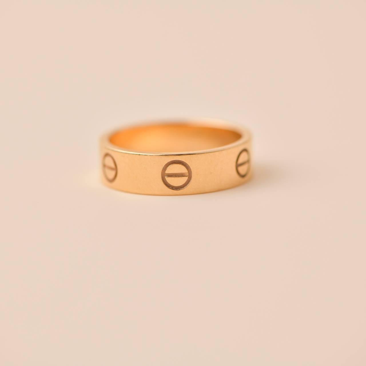 Anillo Cartier Love Oro Rosa 18K Talla 55 en venta 2