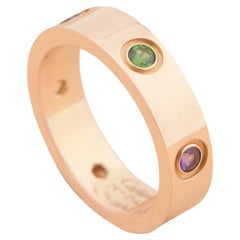 Cartier Love 18K Rose Gold Rose Multi Gem Ring