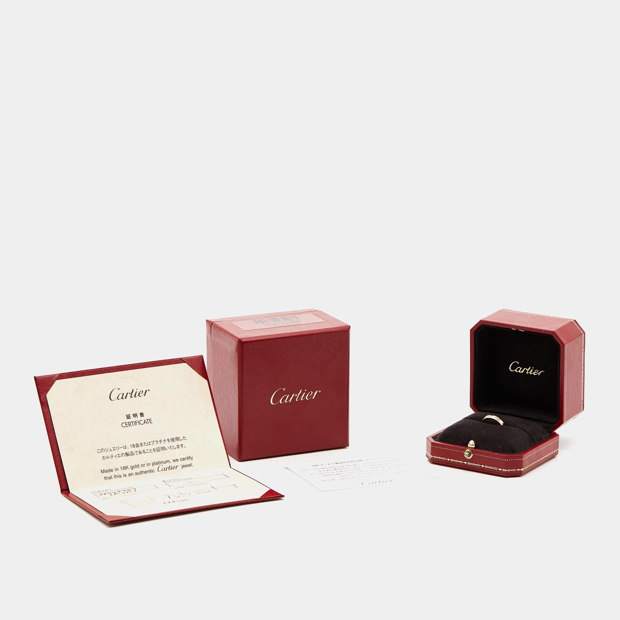 Women's Cartier Love 18k Rose Gold Wedding Band Ring Size 47