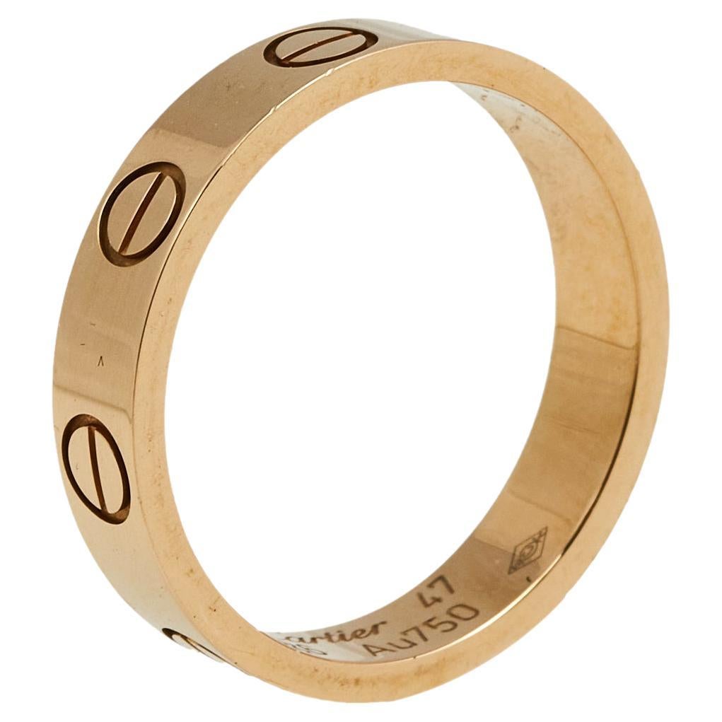 Cartier Love 18K Rose Gold Wedding Band Ring Size 47